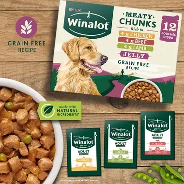 Winalot Meaty Chunks grain free recipe