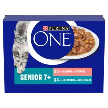 PURINA ONE® 7+ Mini Fillets Salmon and Ocean Fish Wet Cat Food