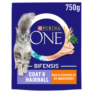 PURINA ONE® Coat and Hairball Chicken Dry Cat Food