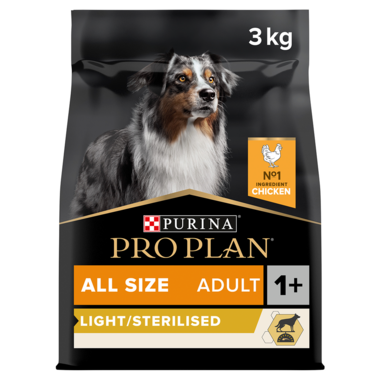 PRO PLAN® All Sizes Adult Light Sterilised Chicken Dry Dog Food