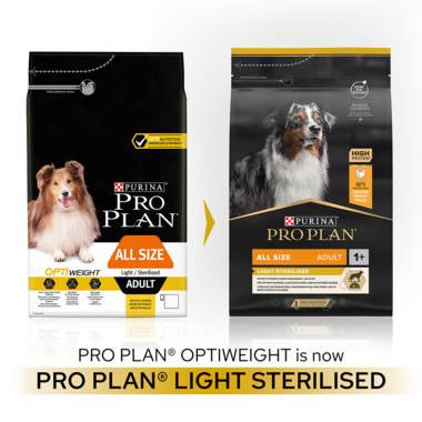 Pro Plan OPTIWEIGHT is now Pro Plan LIGHT STERILISED