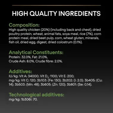 High quality ingredients