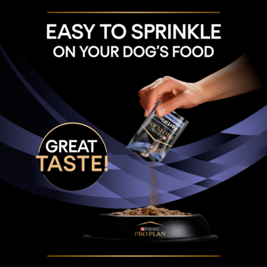 Easy to sprinkle on your dog's food