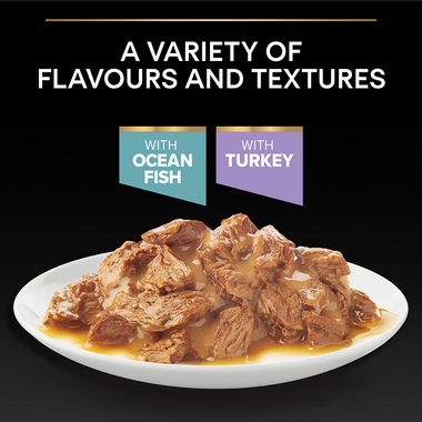 A variety of flavours and textures with ocean fish and turkey