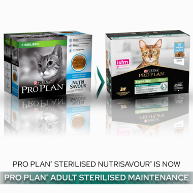 Pro Plan Sterlised Nutrisavour is now Pro Plan Adult Sterlised Maintenance