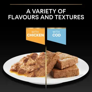 A variety of flavours and textures with chicken and cod