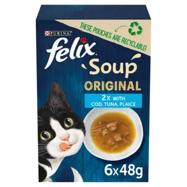 FELIX® Soup Original Fish Selection Wet Cat Food