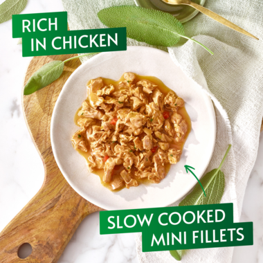 Rich in chicken, slow cooked mini fillets