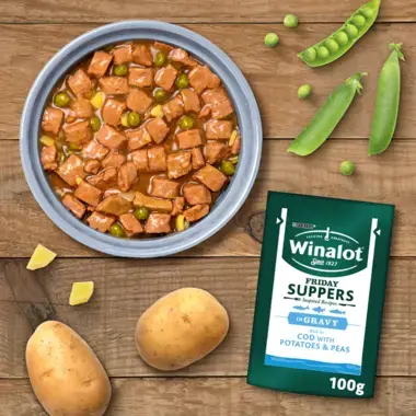 Friday Suppers pouch product and food shown in a bowl