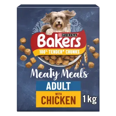BAKERS Meaty Meals Chicken Dry Dog Food Purina