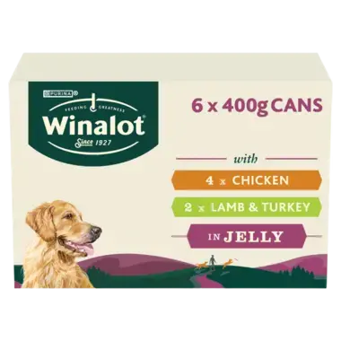 WINALOT® Classics in Jelly (Chicken, Lamb & Turkey) Wet Dog Food Cans