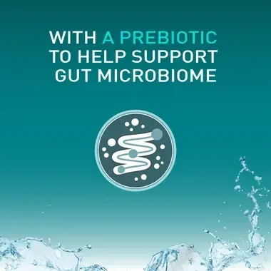 With a prebiotic to help support gut microbiome