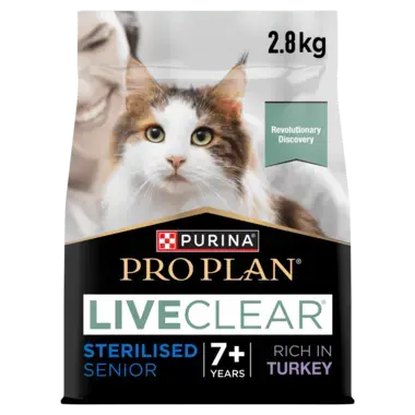 PRO PLAN® Adult 7+ Allergen Reducing Sterilised LIVECLEAR® Turkey Dry Cat Food