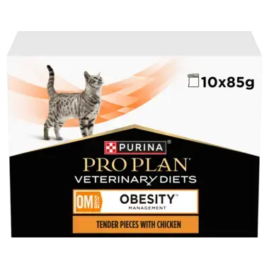 PRO PLAN® VETERINARY DIETS OM Obesity Management with Chicken Wet Cat Food Pouch