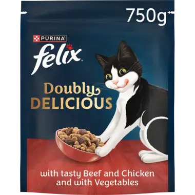 FELIX® Doubly Delicious Beef, Chicken & Vegetables Dry Cat Food