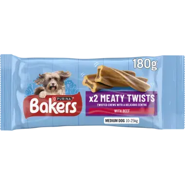 BAKERS® Meaty Twists Beef Dog Chews