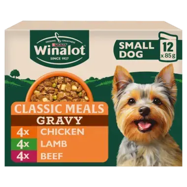 WINALOT® Small Dog Mixed in Gravy (Chicken, Lamb, Beef) Wet Dog Food Pouch