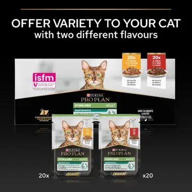 Offer variety to your cat with two different flavours