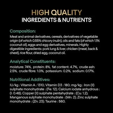 High quality ingredients & nutrients