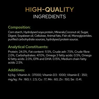 High quality ingredients