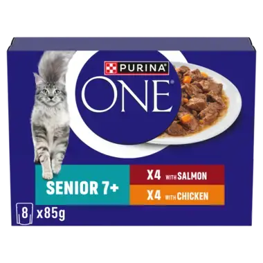 PURINA ONE® 7+ Mini Fillets Chicken and Beef Wet Cat Food