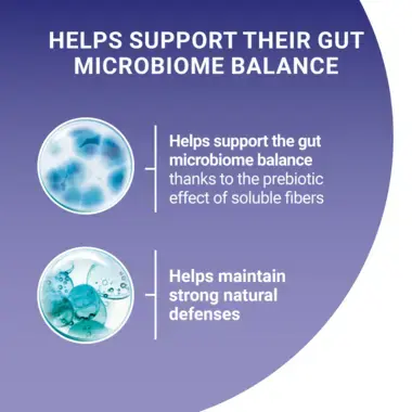 Helps support their gut microbiome balance