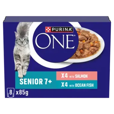 PURINA ONE Senior 7+ Mini Fillets Salmon & Ocean Fish Wet Cat Food