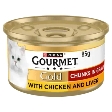 GOURMET™ Gold Chunks in Gravy Chicken and Liver Wet Cat Food