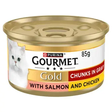 GOURMET™ Gold Chunks in Gravy Salmon and Chicken Wet Cat Food