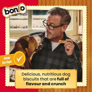 Bonio low in fat delicious, nutritious dog biscuits