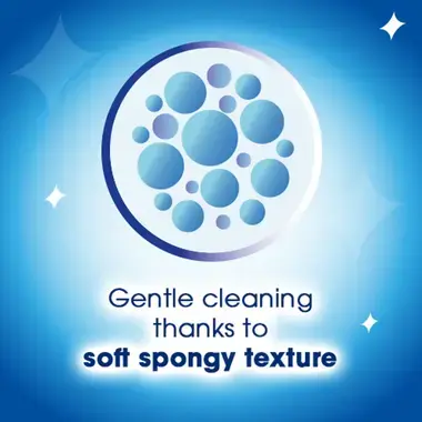 Gentle cleaning thanks to soft spongy texture