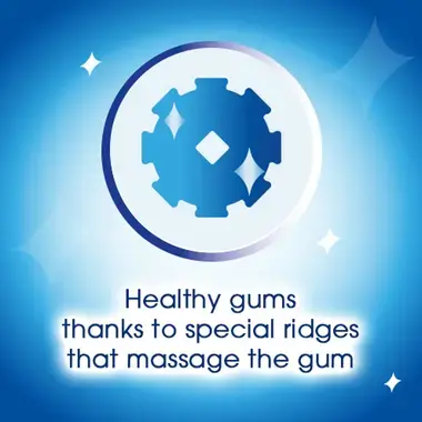 Healthy gums thanks to special ridges that massage the gum