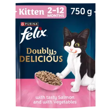 FELIX® Doubly Delicious Kitten Salmon & Vegetables Dry Cat Food