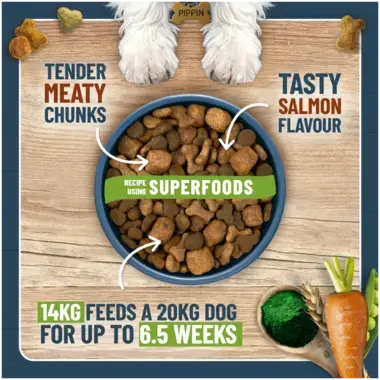 Tender meaty chunks, tasty salmon flavour