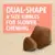 Dual-Shape & size kibbles for slower chewing