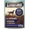 ADVENTUROS® Mini Steaks Wild Venison Flavour come with a bold taste and an irresistibly rough texture. Discover a dog snack your dog will enjoy every time.