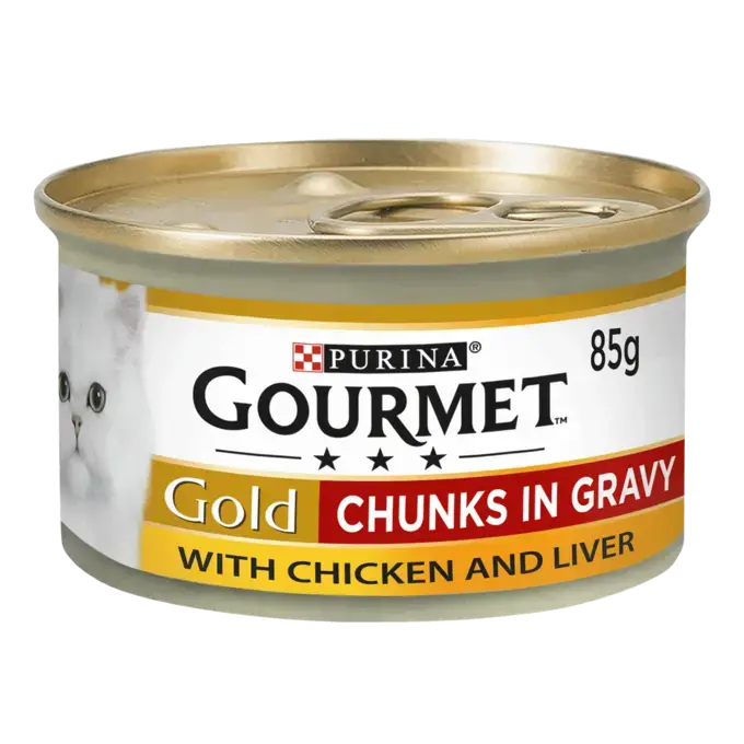 GOURMET Gold Chicken Liver in Gravy Cat Food Purina