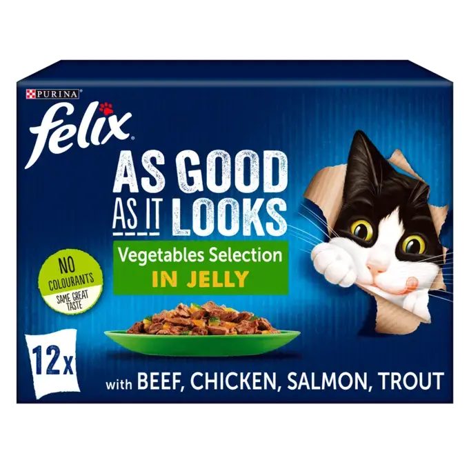 FELIX As Good As it Looks Vegetable Jelly Cat Food Purina