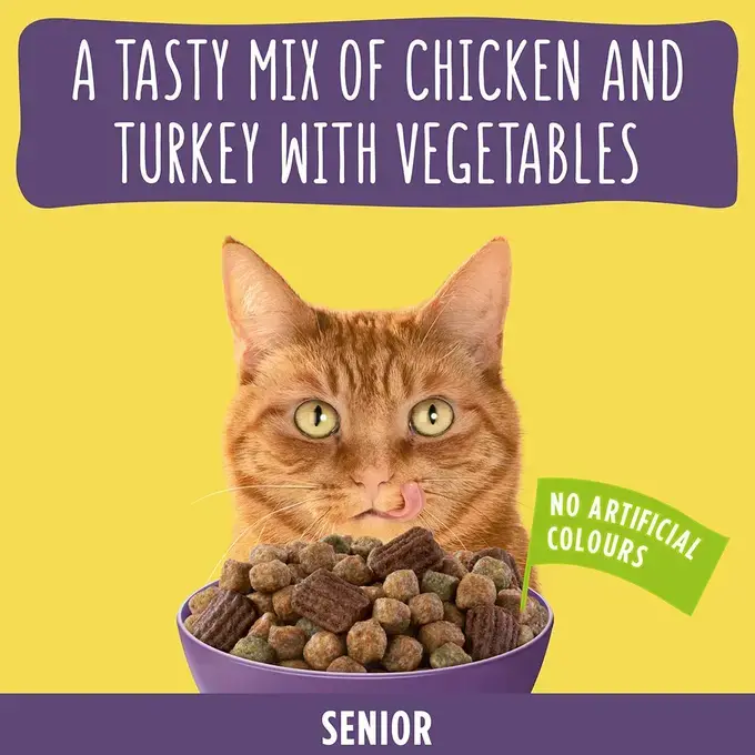 GO CAT Crunchy Tender Senior Chicken Cat Food Purina