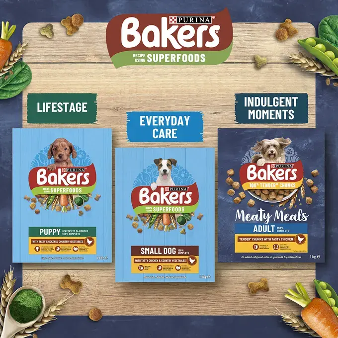 BAKERS Meaty Meals Beef Dry Dog Food Purina