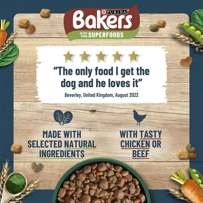 BAKERS Puppy Chicken with Vegetables Dry Dog Food Purina