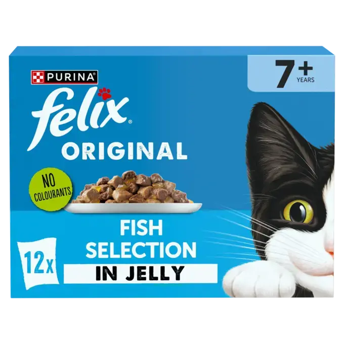 FELIX Original Senior Fish Selection in Jelly Wet Cat Food Purina