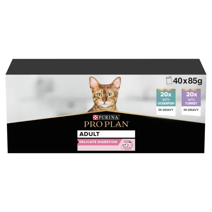 PRO PLAN Delicate Digestion Ocean Fish Turkey Adult Wet Cat Food
