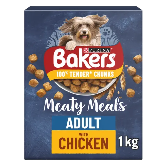 BAKERS Meaty Meals Chicken Dry Dog Food Purina