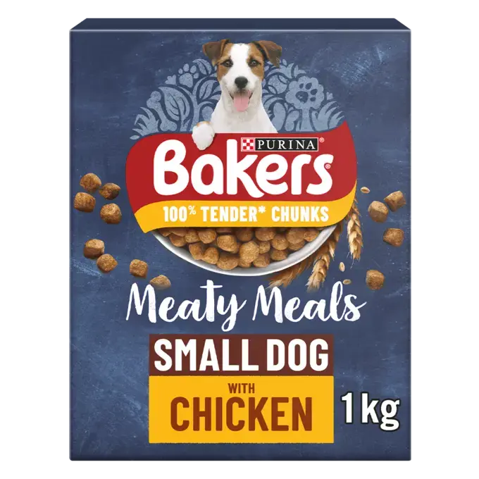BAKERS Meaty Meals Small Dog Chicken Dry Food Purina