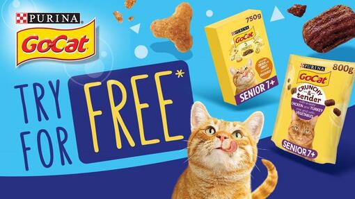 Go-Cat Senior try for free hero (mobile)