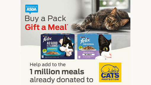 1 million meals donated to Cats Protection