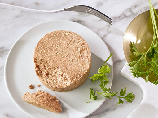 Gourmet Gold mousse served on a plate