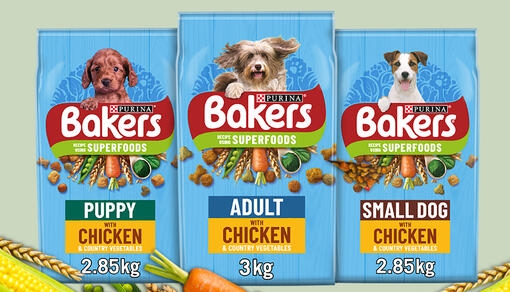 Bakers Adult, Puppy and Small Dog product range