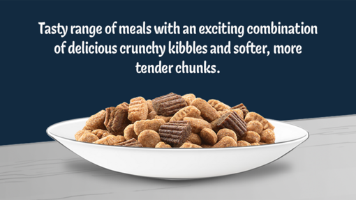 Tasty range of meals with an exciting combination of delicious crunchy kibbles